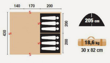 plan tente équipée